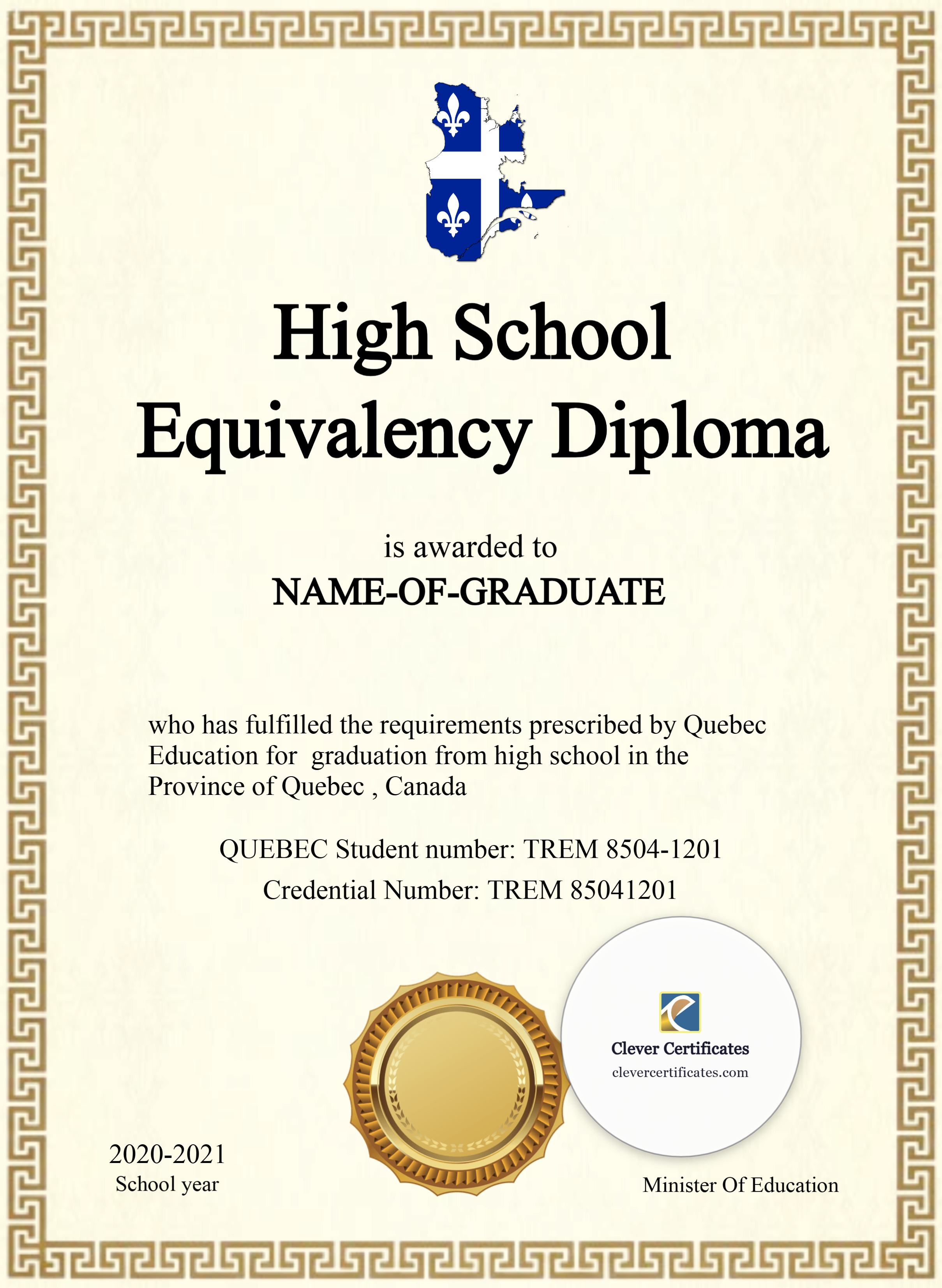 Certificate preview