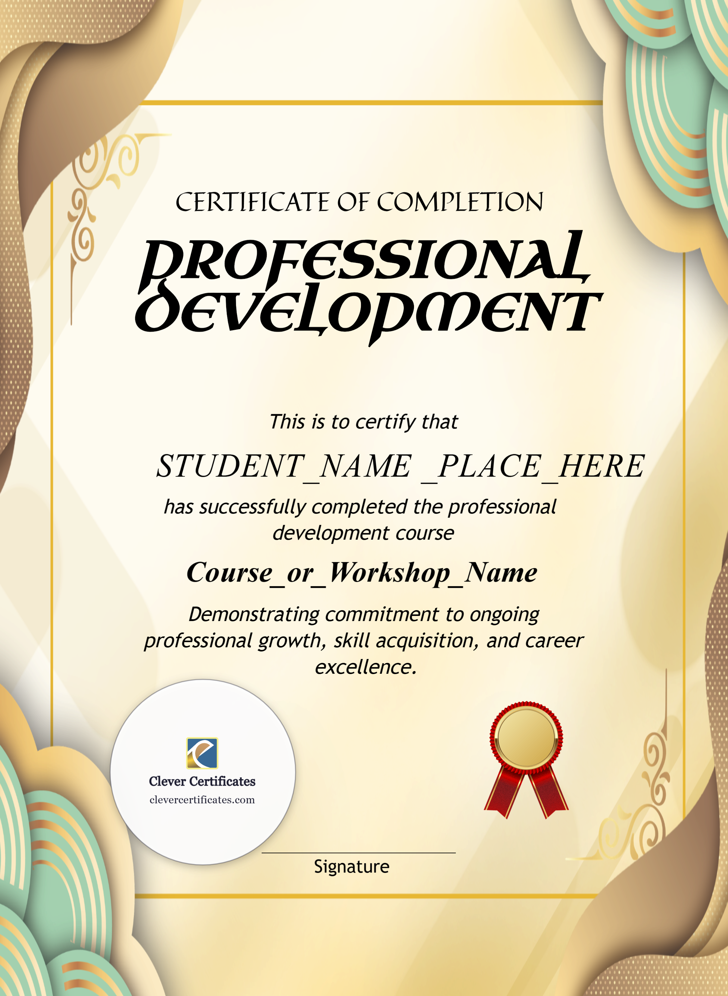 Certificate preview