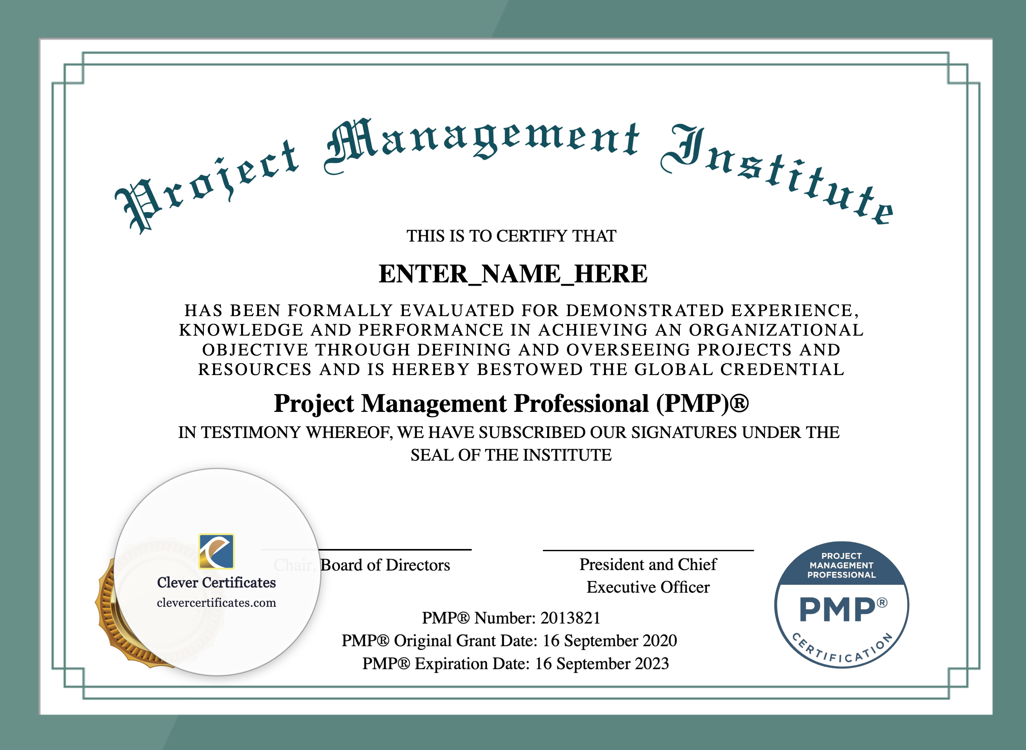 Certificate preview