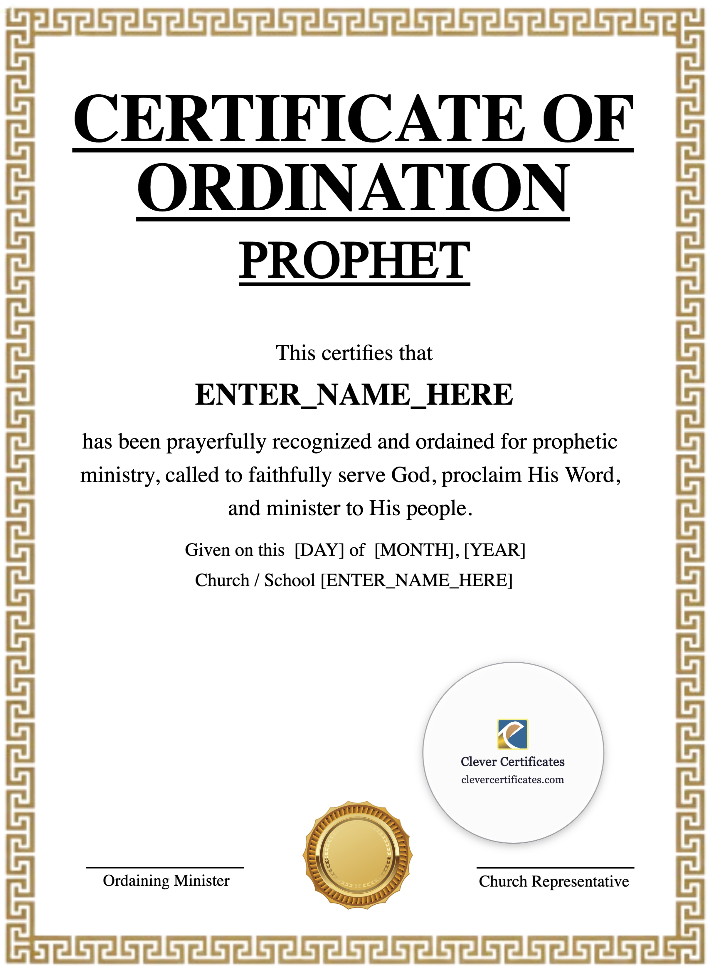 Certificate preview