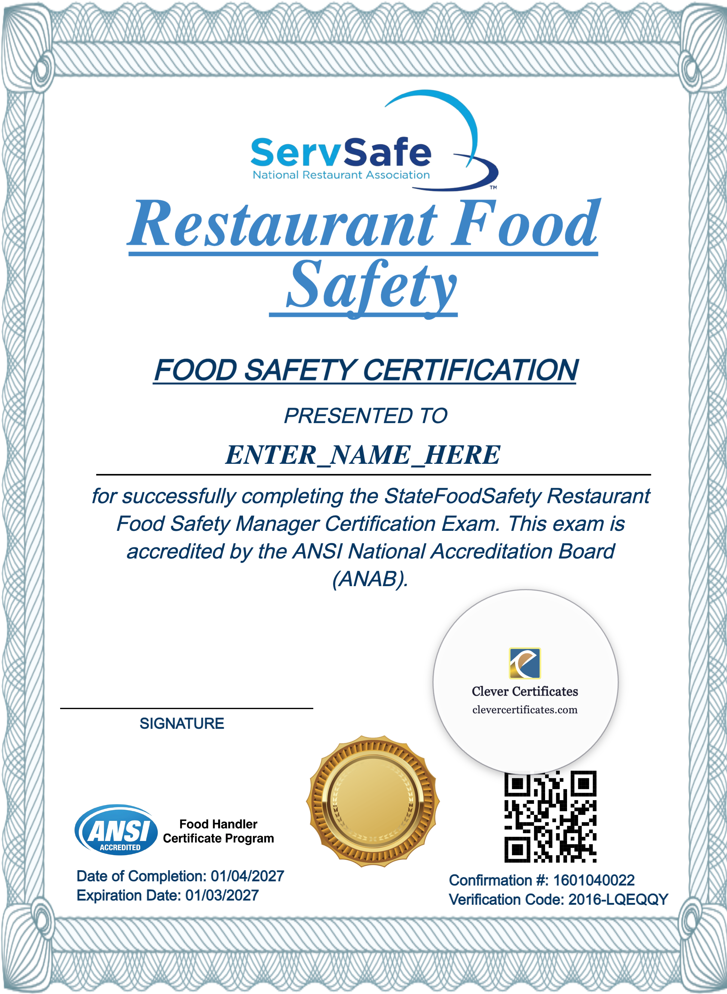 Certificate preview