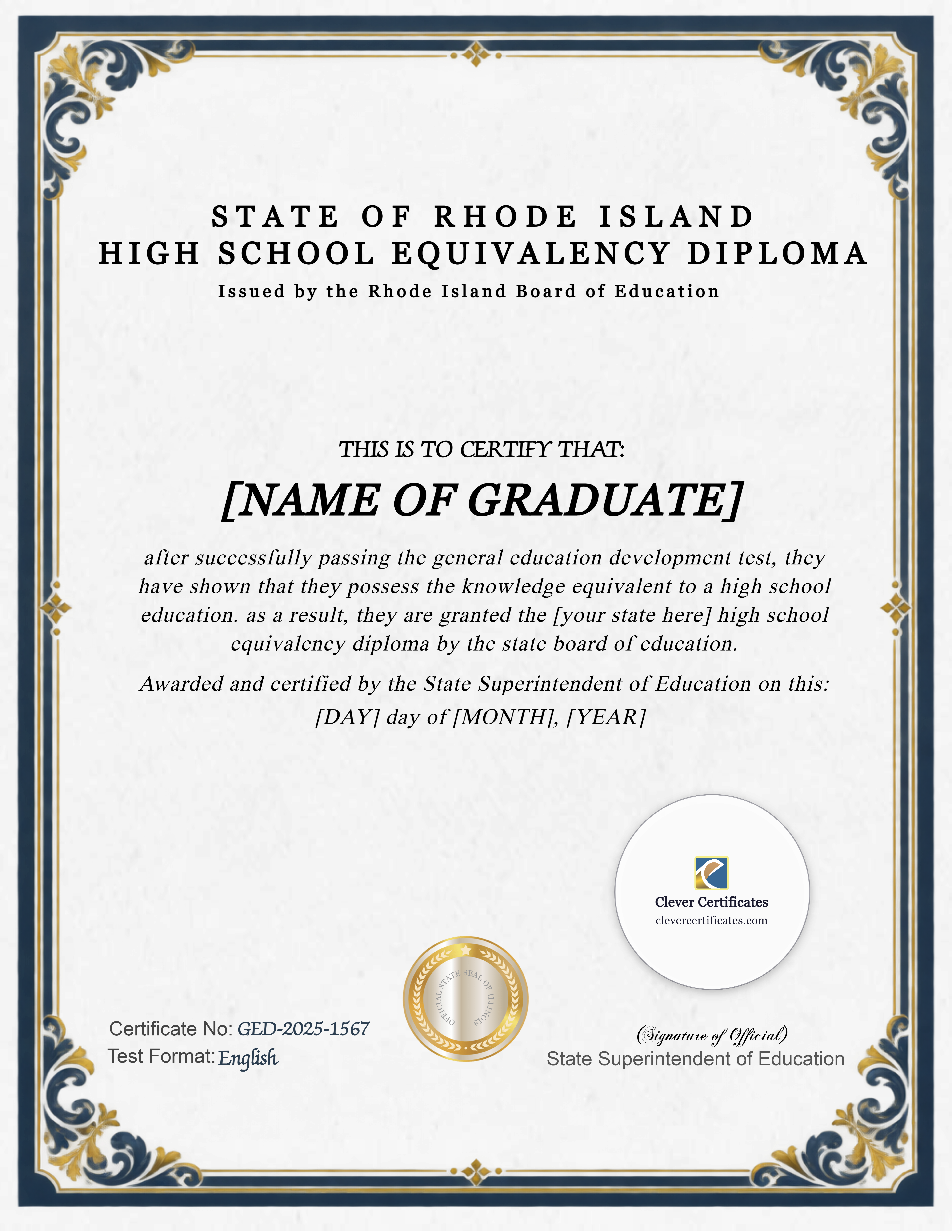 Certificate preview