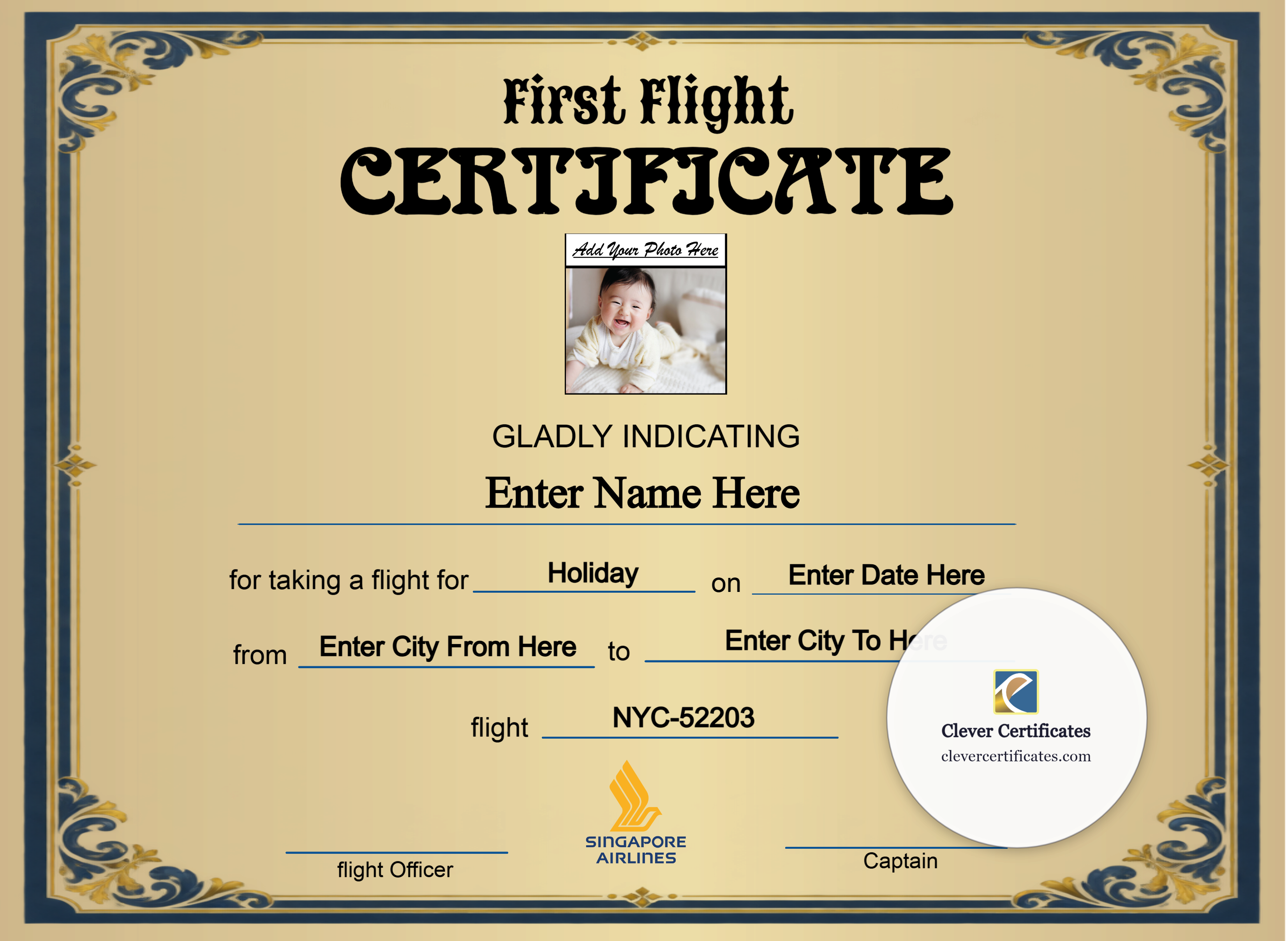 Certificate preview