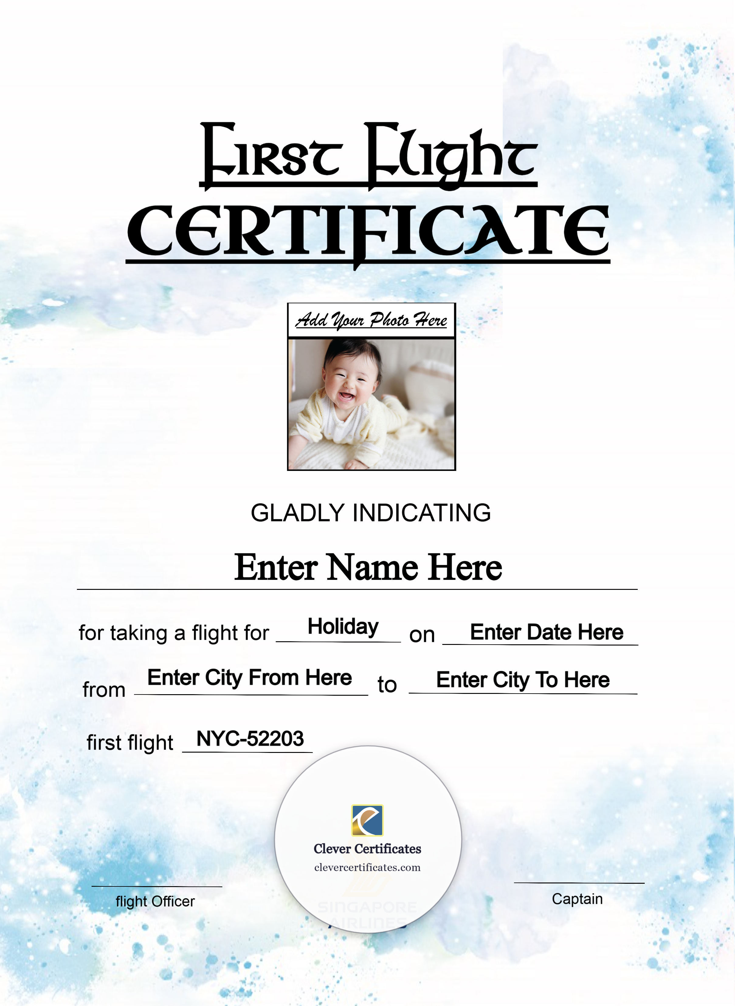 Certificate preview