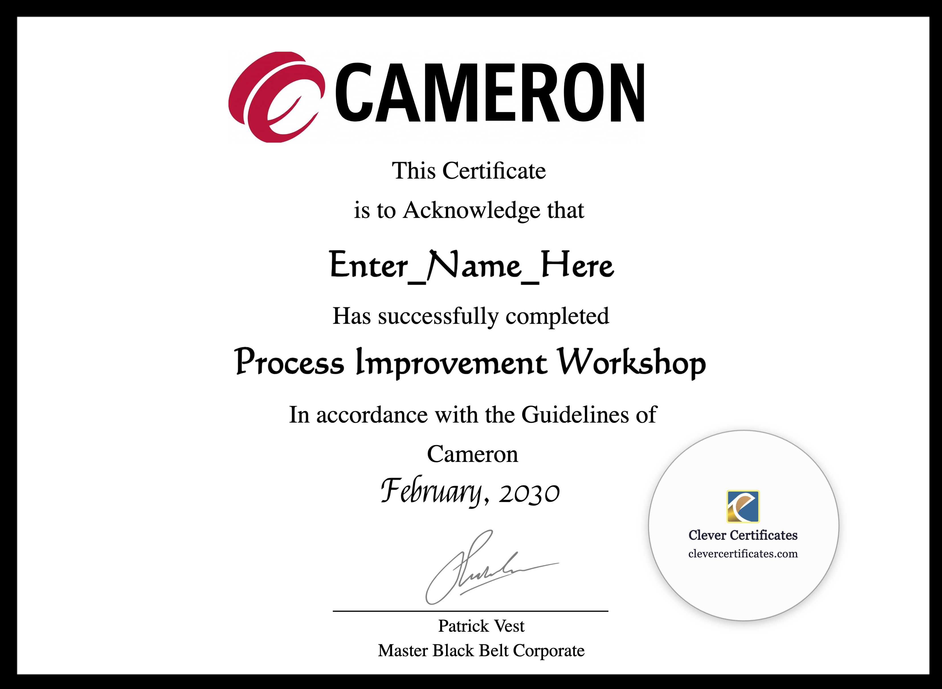 Certificate preview