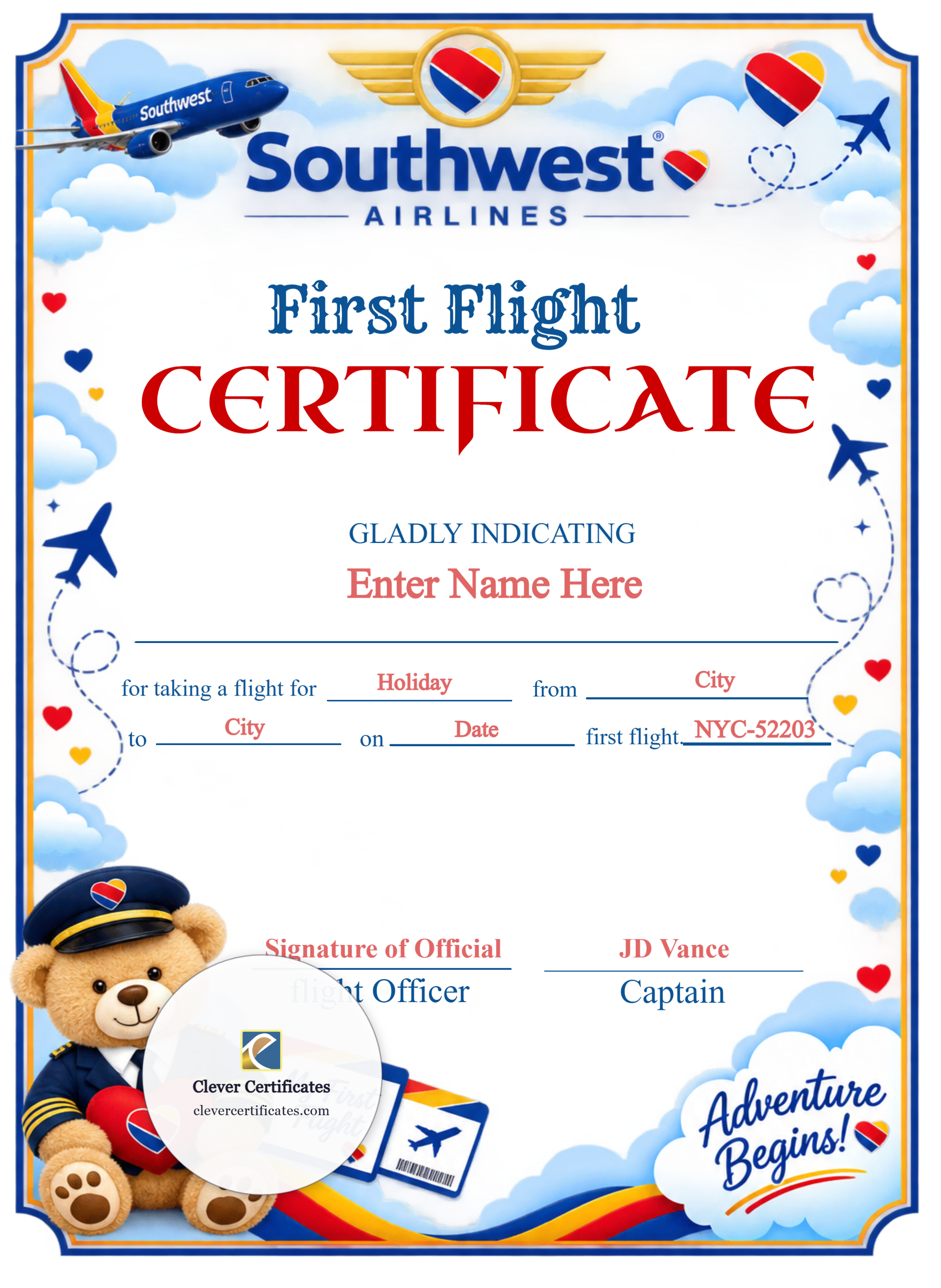 Certificate preview