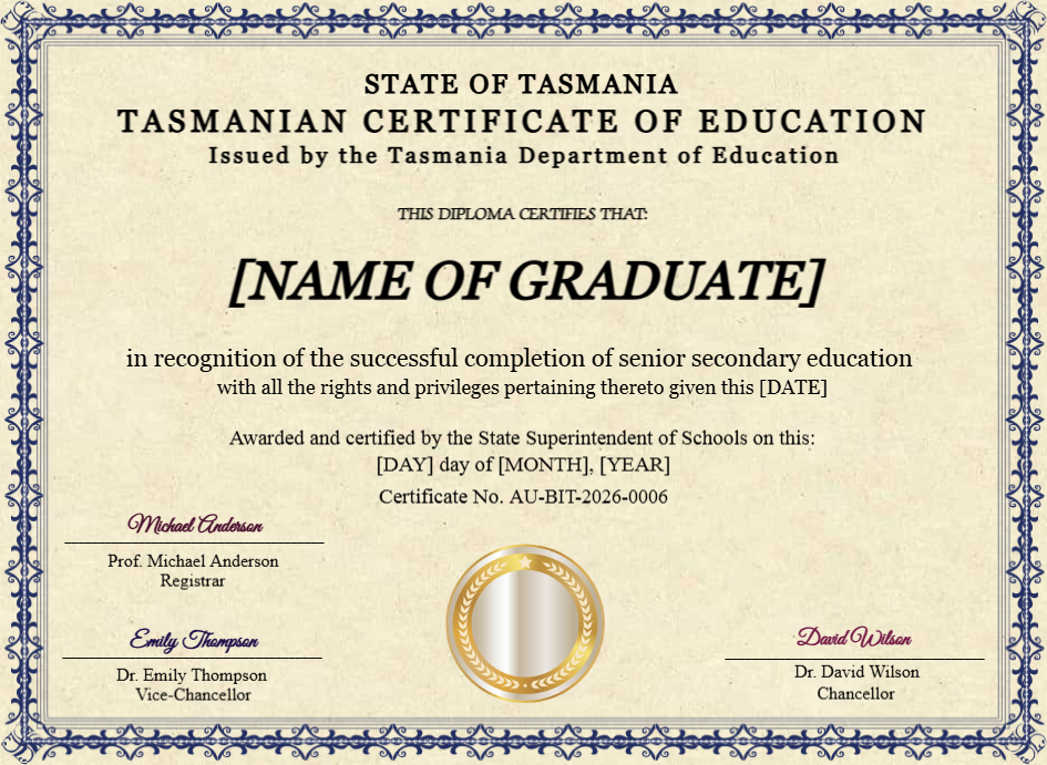 Certificate preview