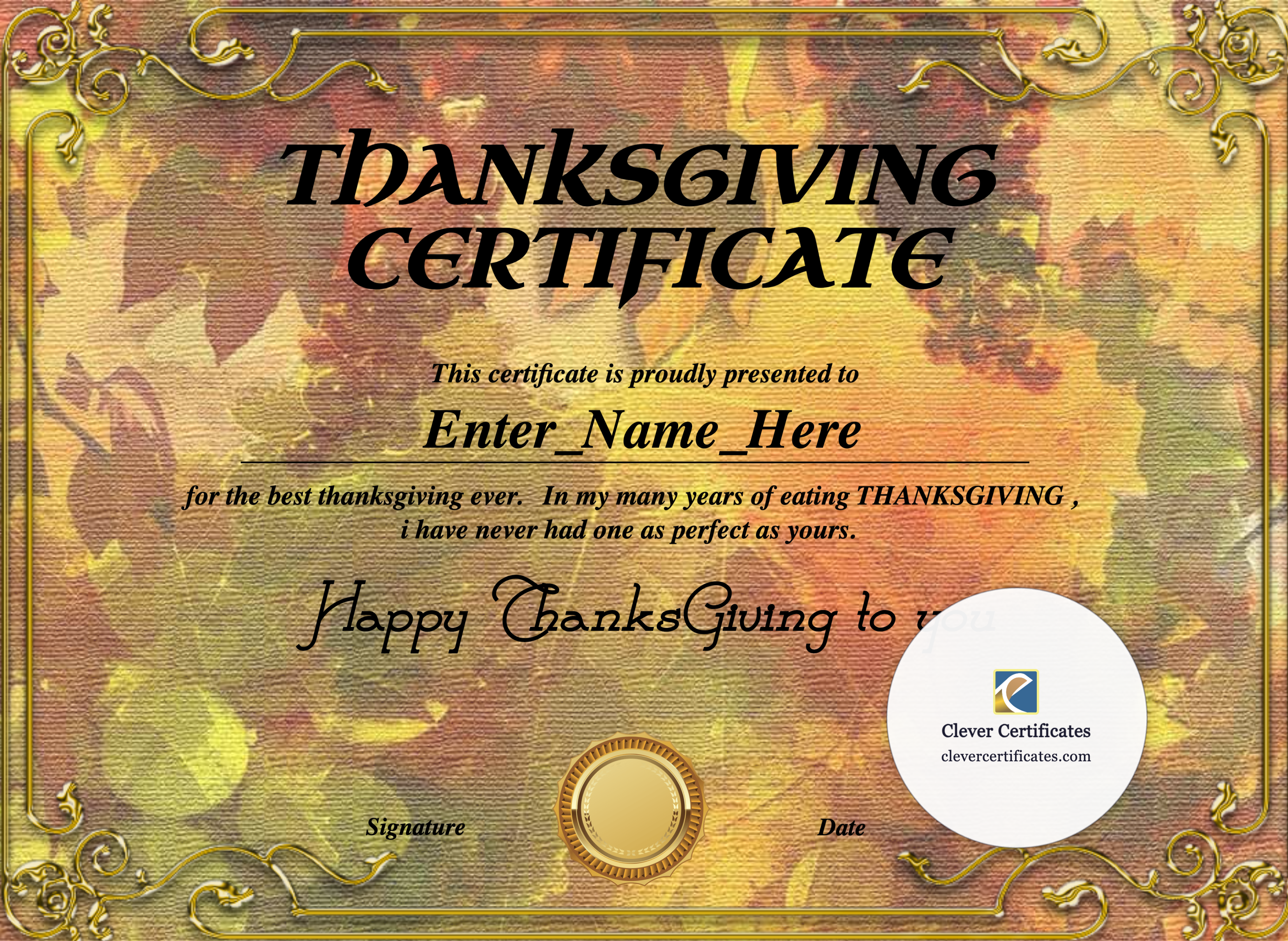 Certificate preview