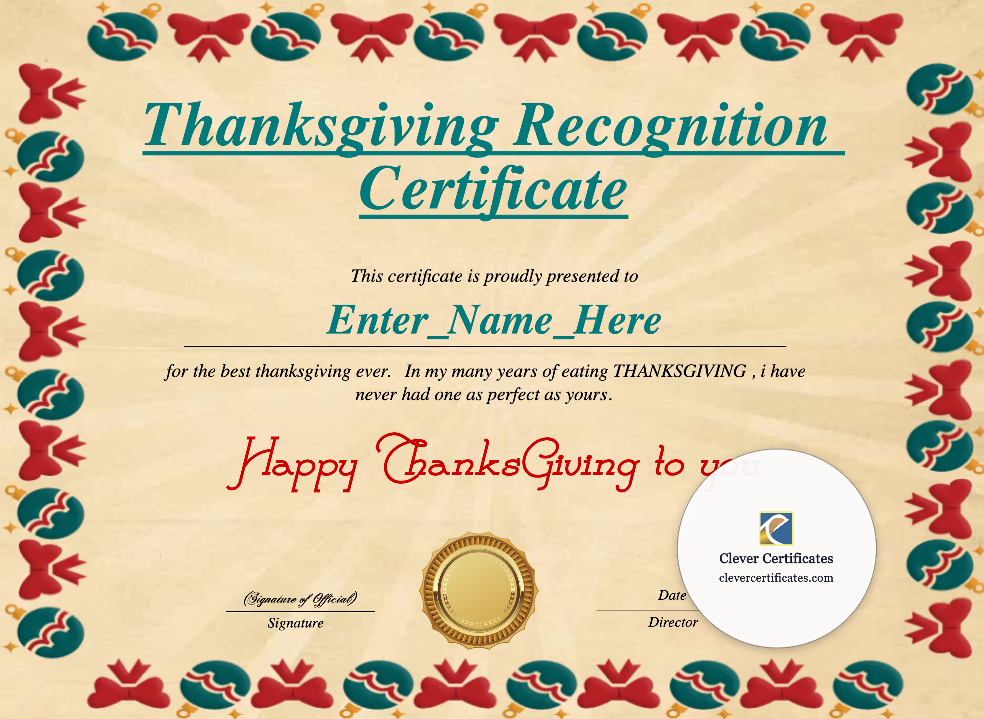 Certificate preview