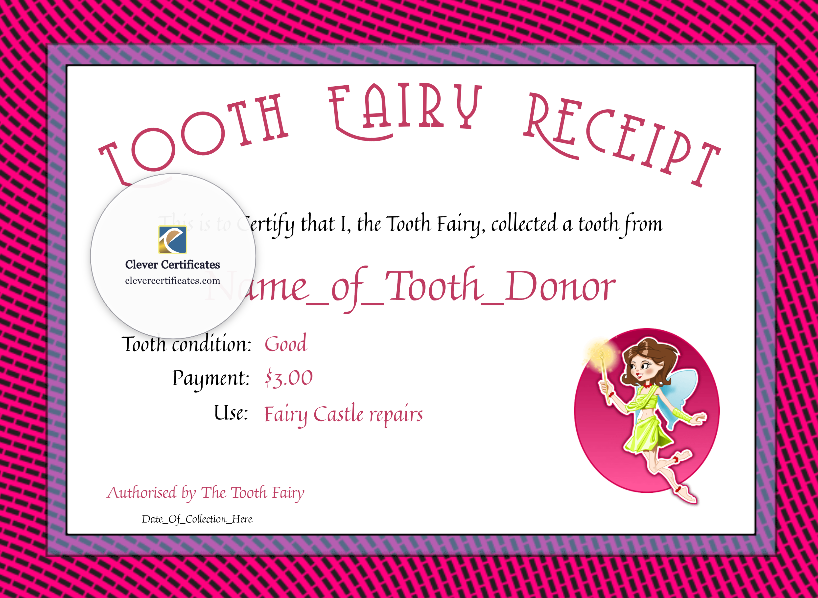 Certificate preview