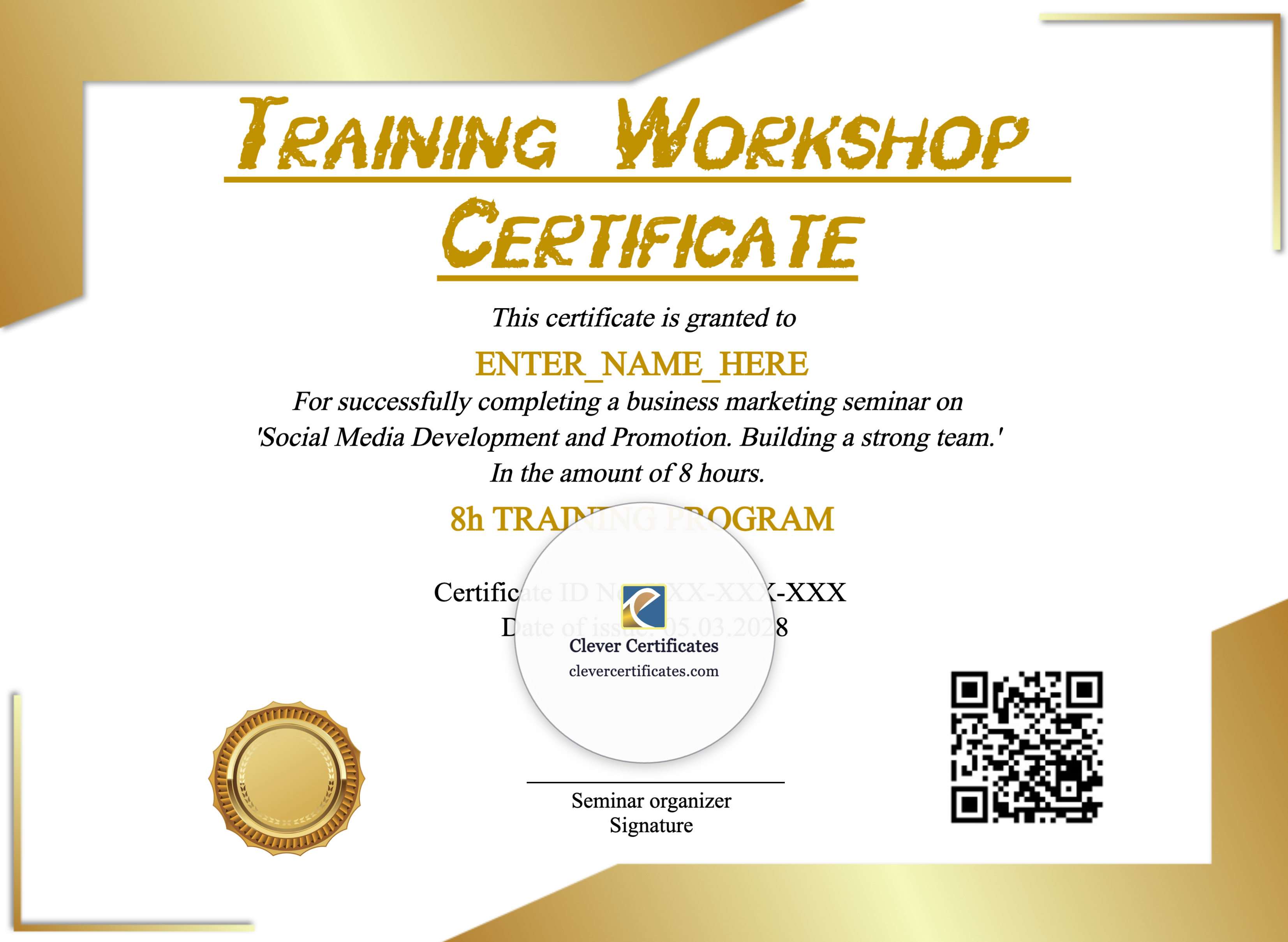 Certificate preview