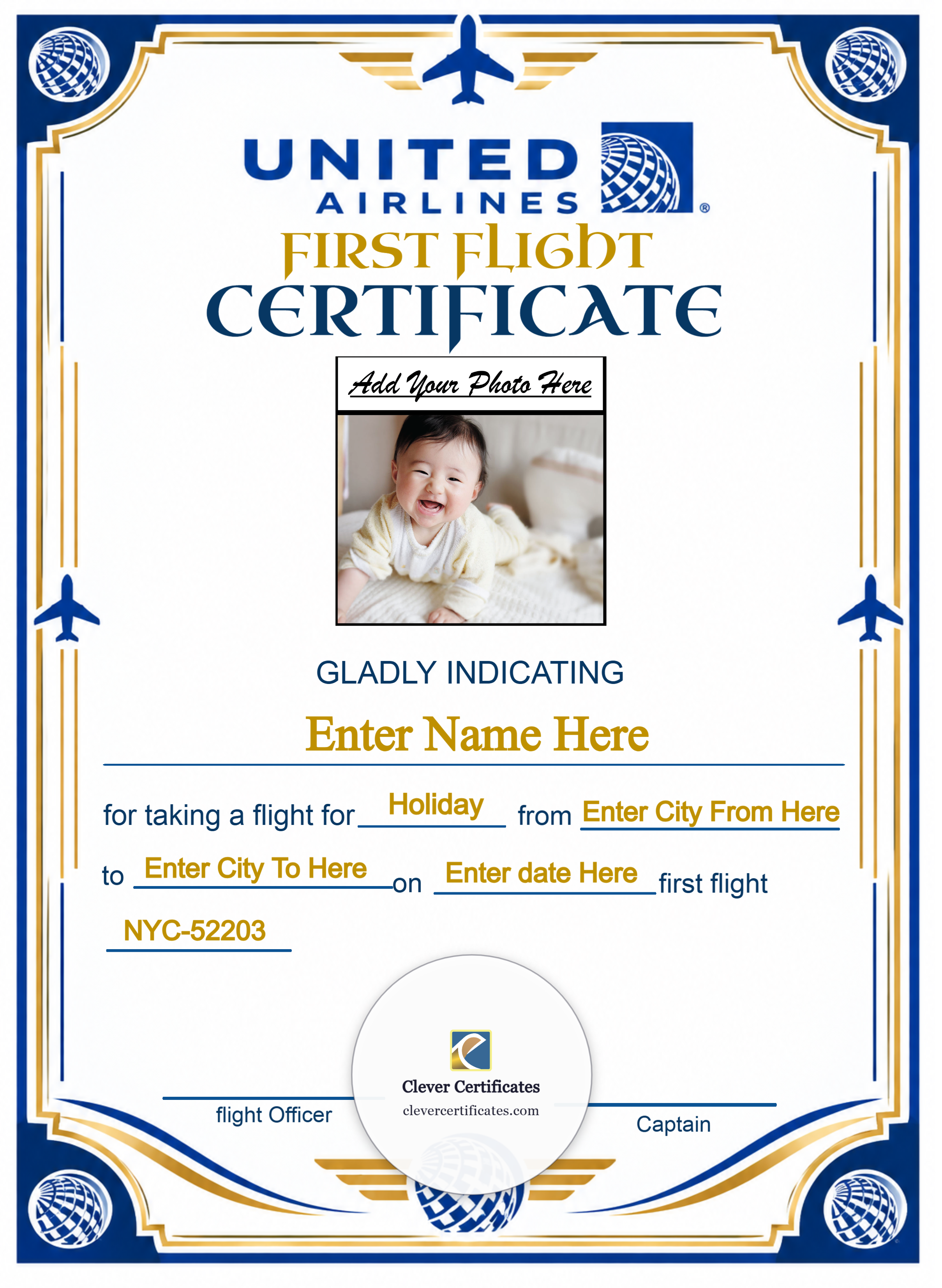 Certificate preview