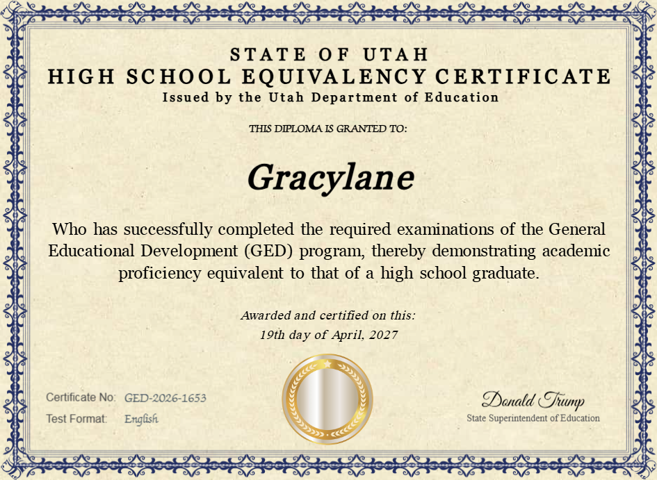 Certificate preview