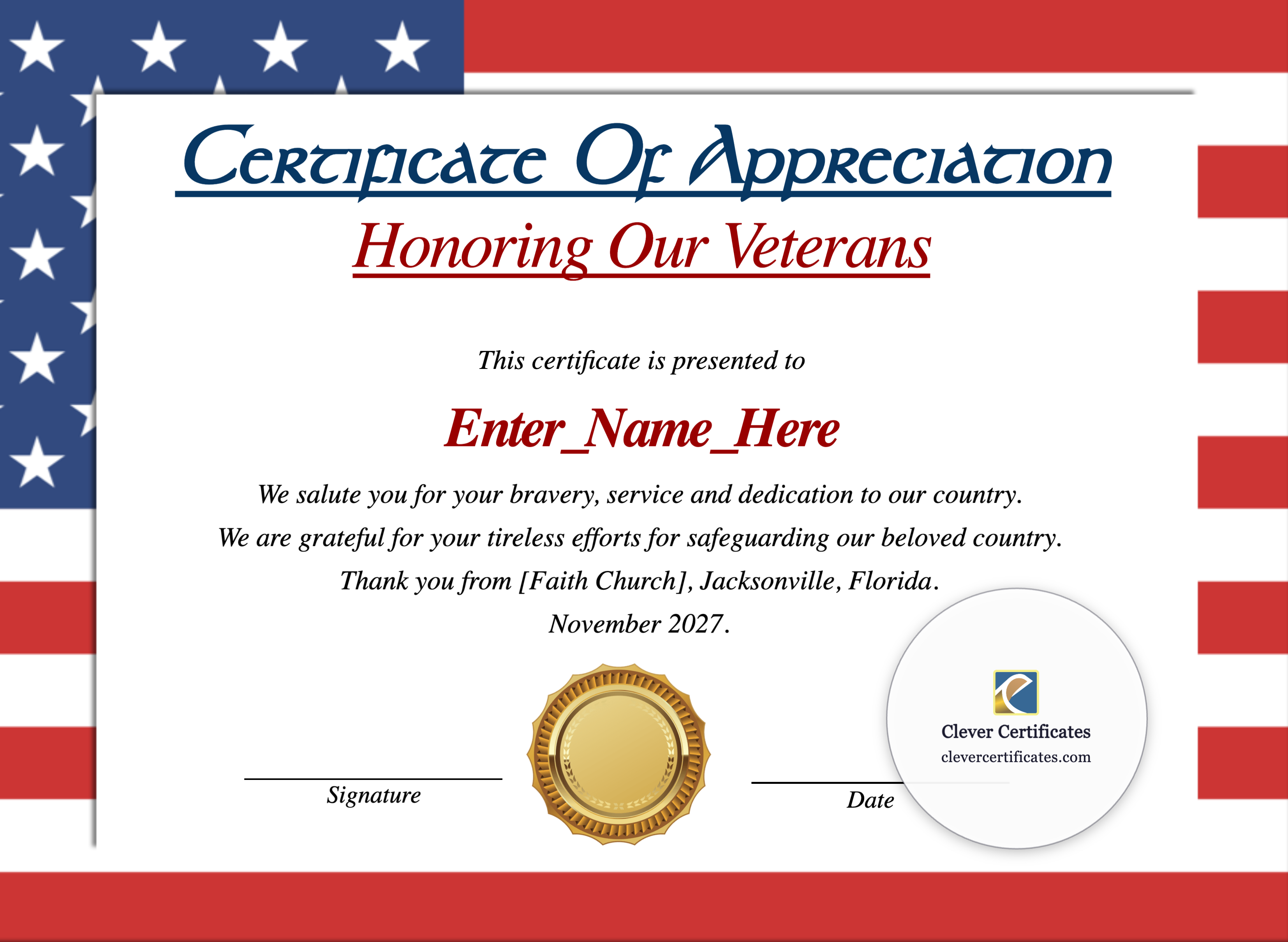 Certificate preview