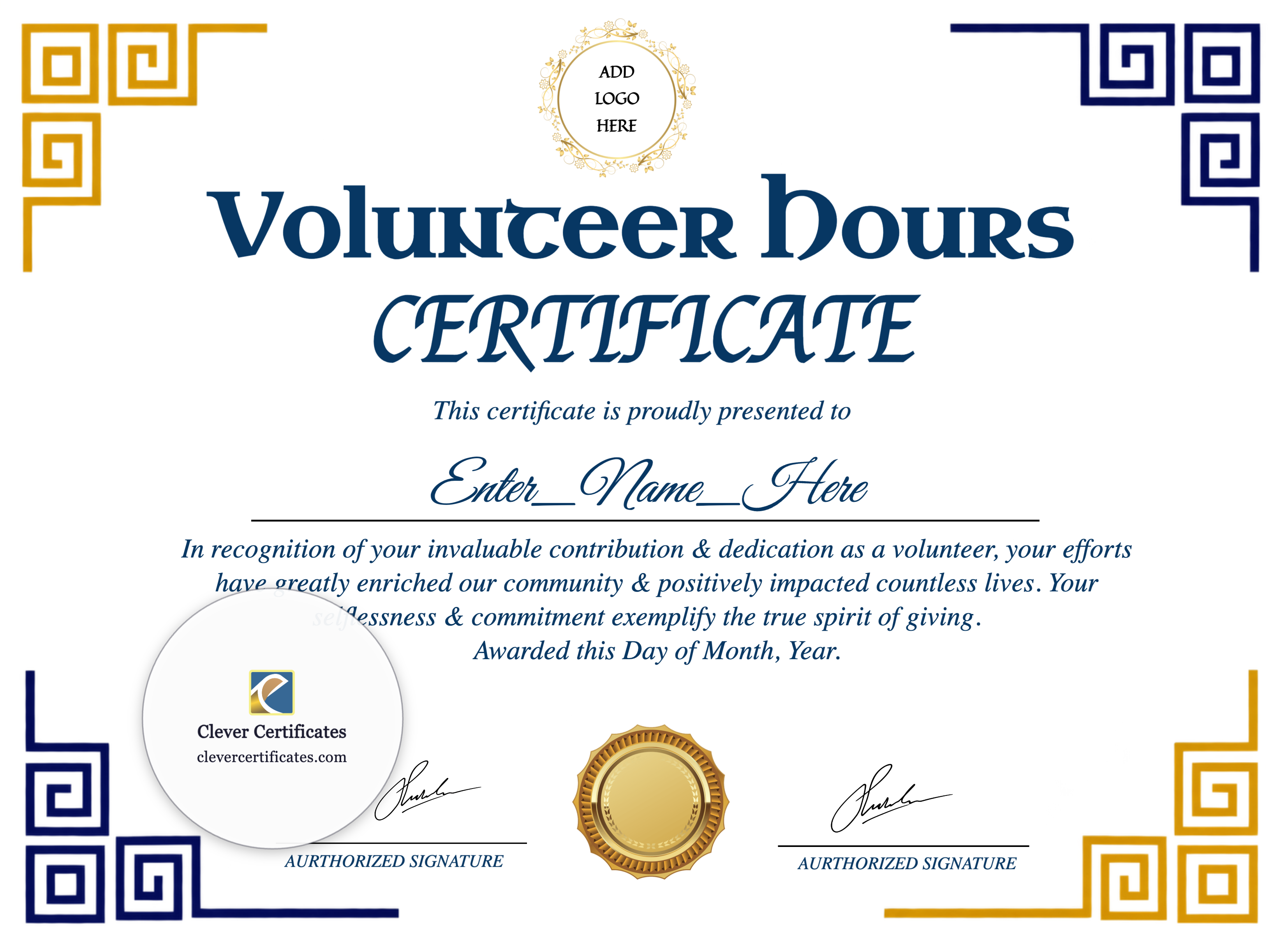 Certificate preview