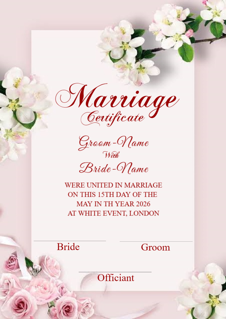 Certificate preview