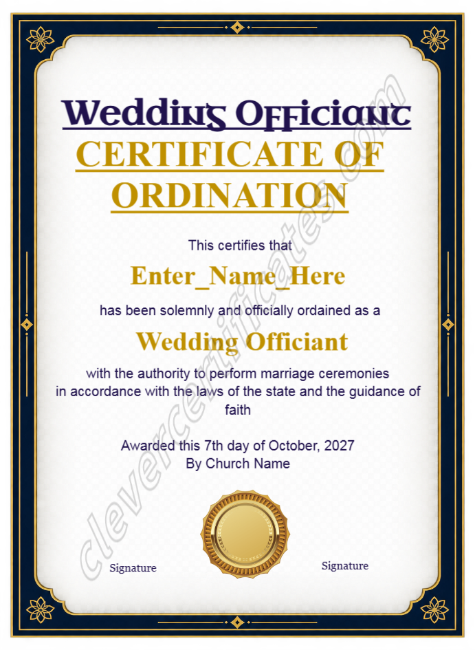 Certificate preview