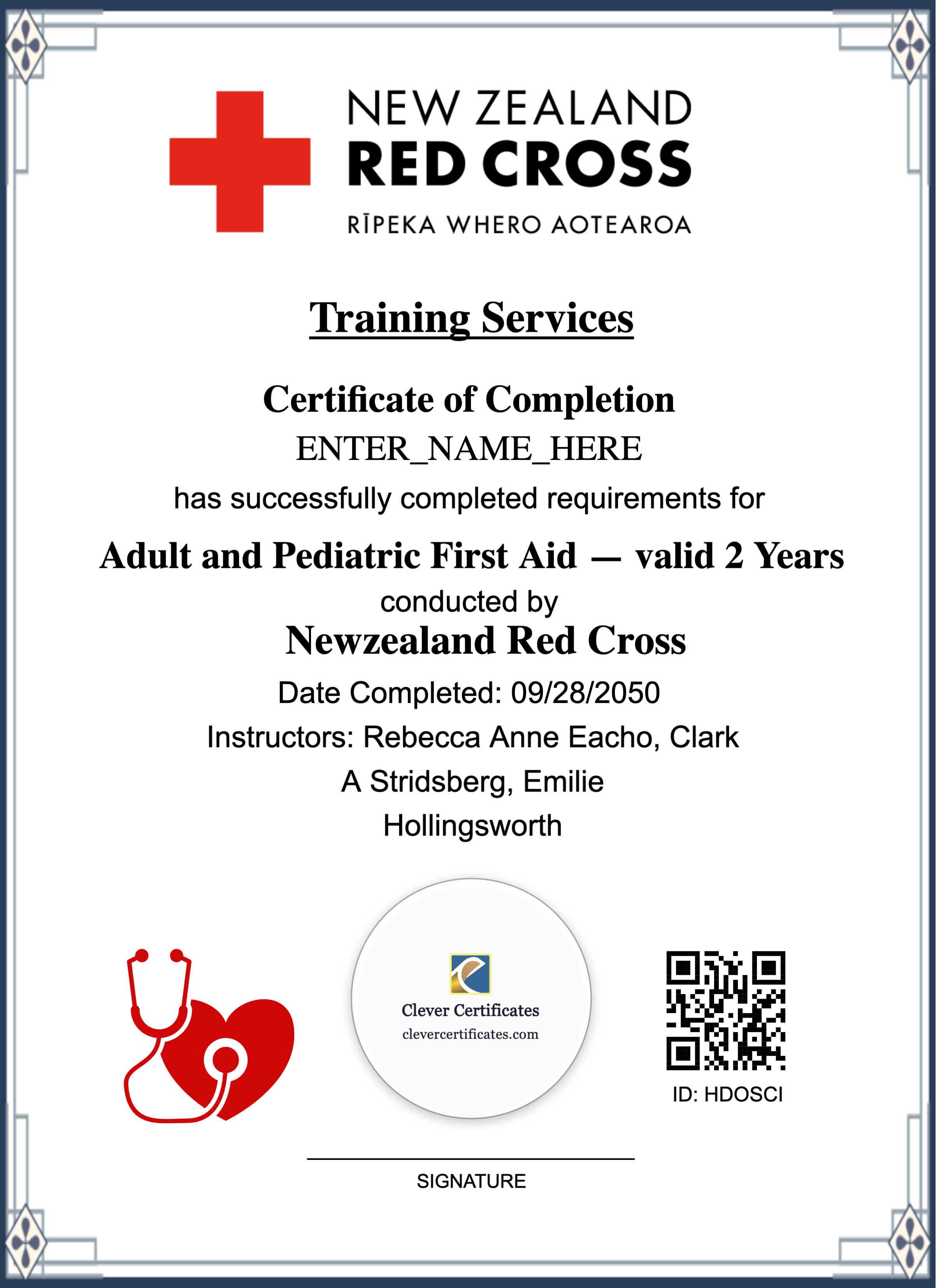 Certificate preview