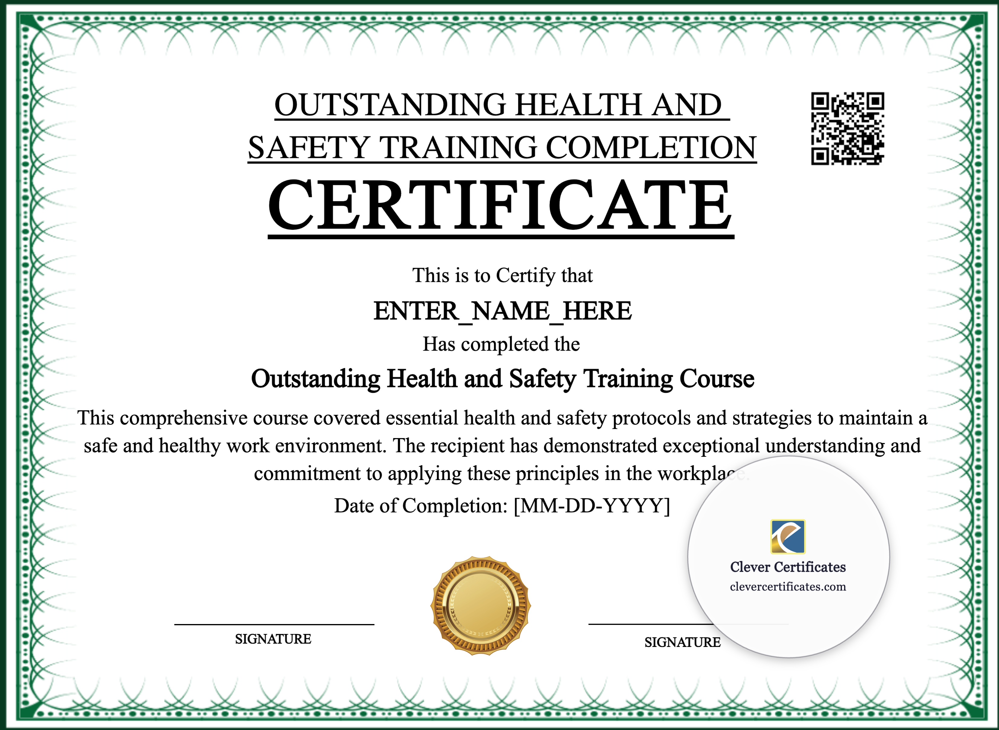 Certificate preview