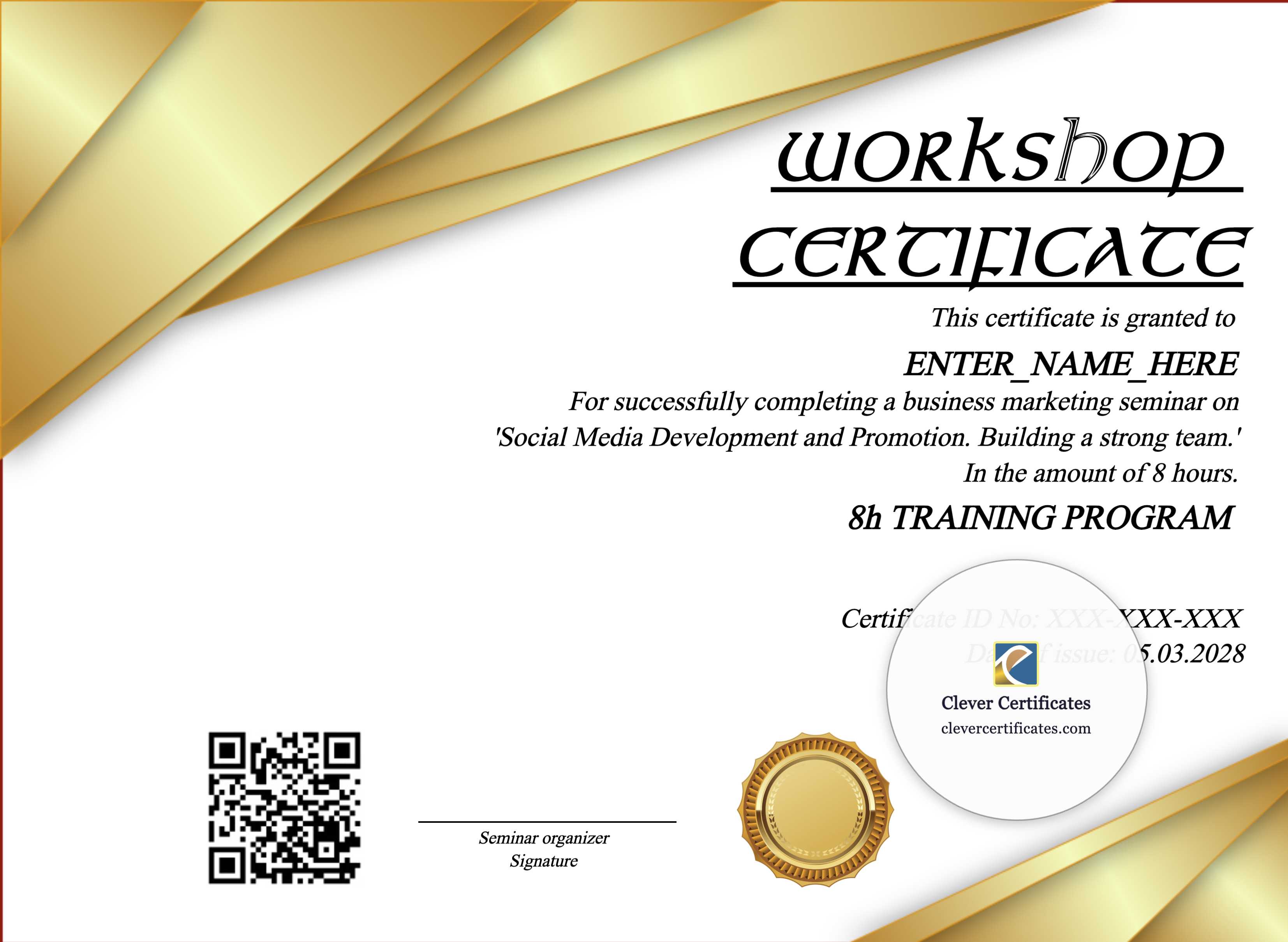 Certificate preview
