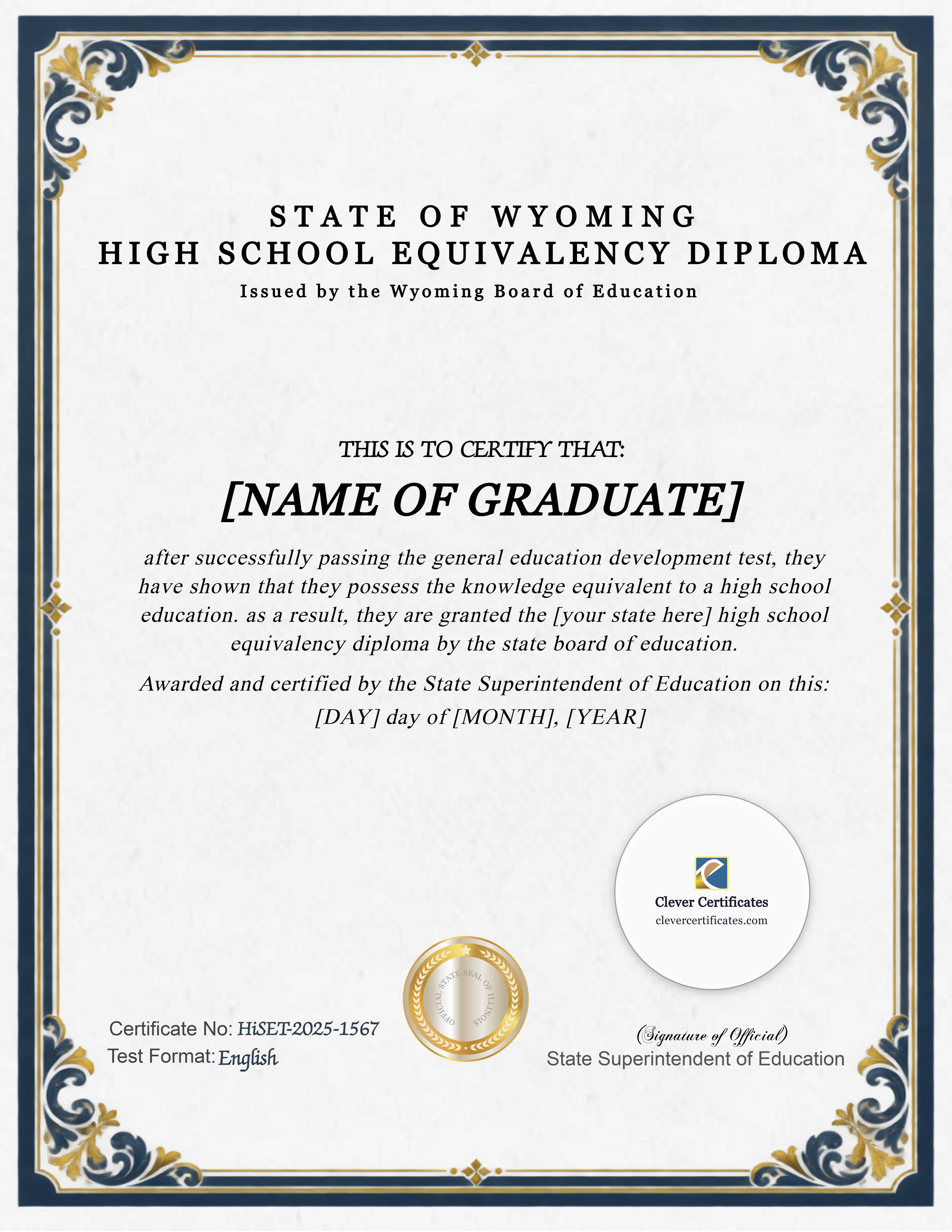 Certificate preview