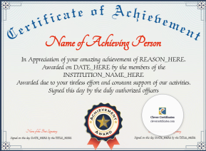 Achievement Certificate Alt