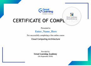 Free Advanced Cloud Architecture Completion Certificate