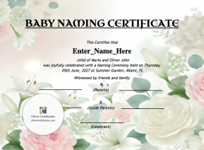 Free Alabama Baby Naming Certificate