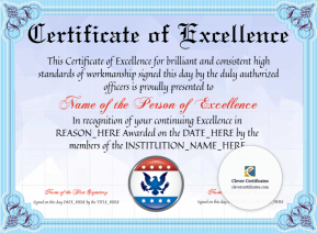 Certificate Of Excellence