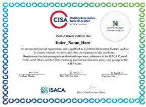 Free Certified Information Systems Auditor Certificate