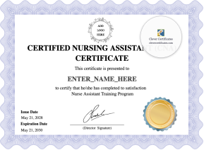 Certified Nursing Assistant Certificate