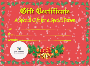 Christmas Gift Certificate 1