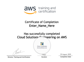 Free Cloud Solutions Engineering Certificate Of Completion