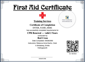 CPR Renewal Certificate Landscape