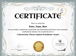Free Cybersecurity Threat Analysis Practitioner Award
