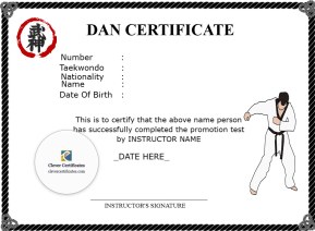 Dan Certificate Template