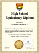 New Brunswick High School Equivalency Diploma – Portrait