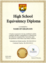 Saskatchewan High School Equivalency Diploma – Portrait