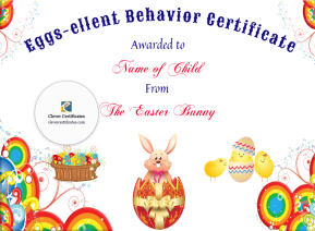 Eggs Ellent Behavior Award