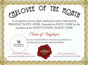 Employee Of The Month Award