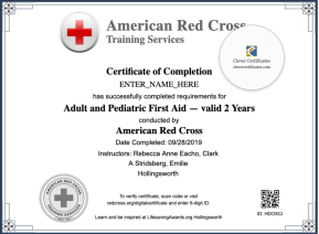 First Aid Certificate Landscape
