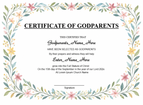 Guideparent Or Godparent Appointment Certificate