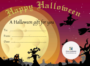 Halloween Gift Certificate