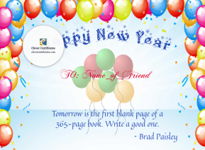 Happy New Year Certificate 3