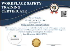 Health And Safety Award Certificate