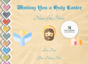 Holy Easter Certificate