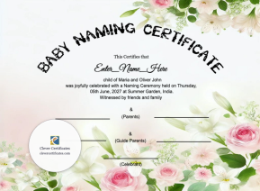 Free Keepsake Frame Ready Baby Naming Certificate