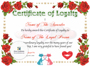 Loyalty Certificate