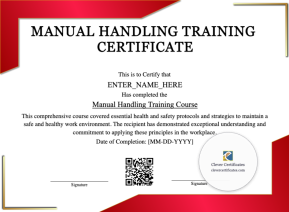 Manual Handling Training Certificate