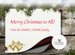 Merry Christmas Certificate